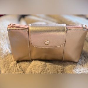 Rose gold Bare Minerals make up purse
